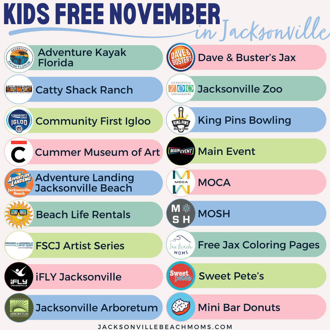 Kids Free November in Jacksonville, FL