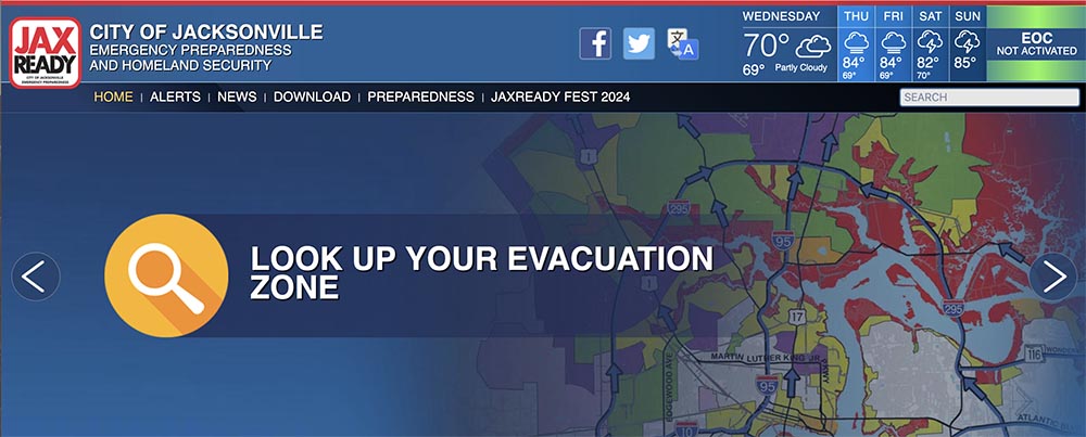 JaxReady App and Website for Hurricane Preparation 